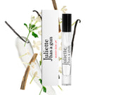 Sunny Side Up by Juliette has a gun travel spray packshot with ingredients 